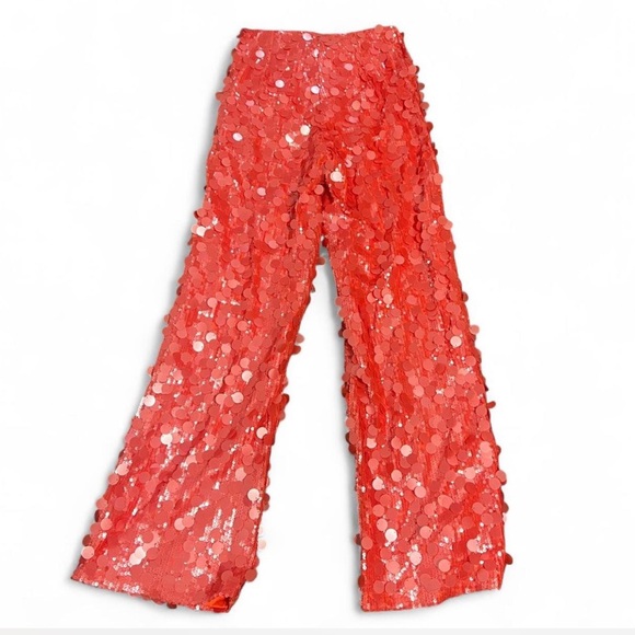 Sequin Coral Pants | Sz 2 | NWT! - Picture 4 of 9